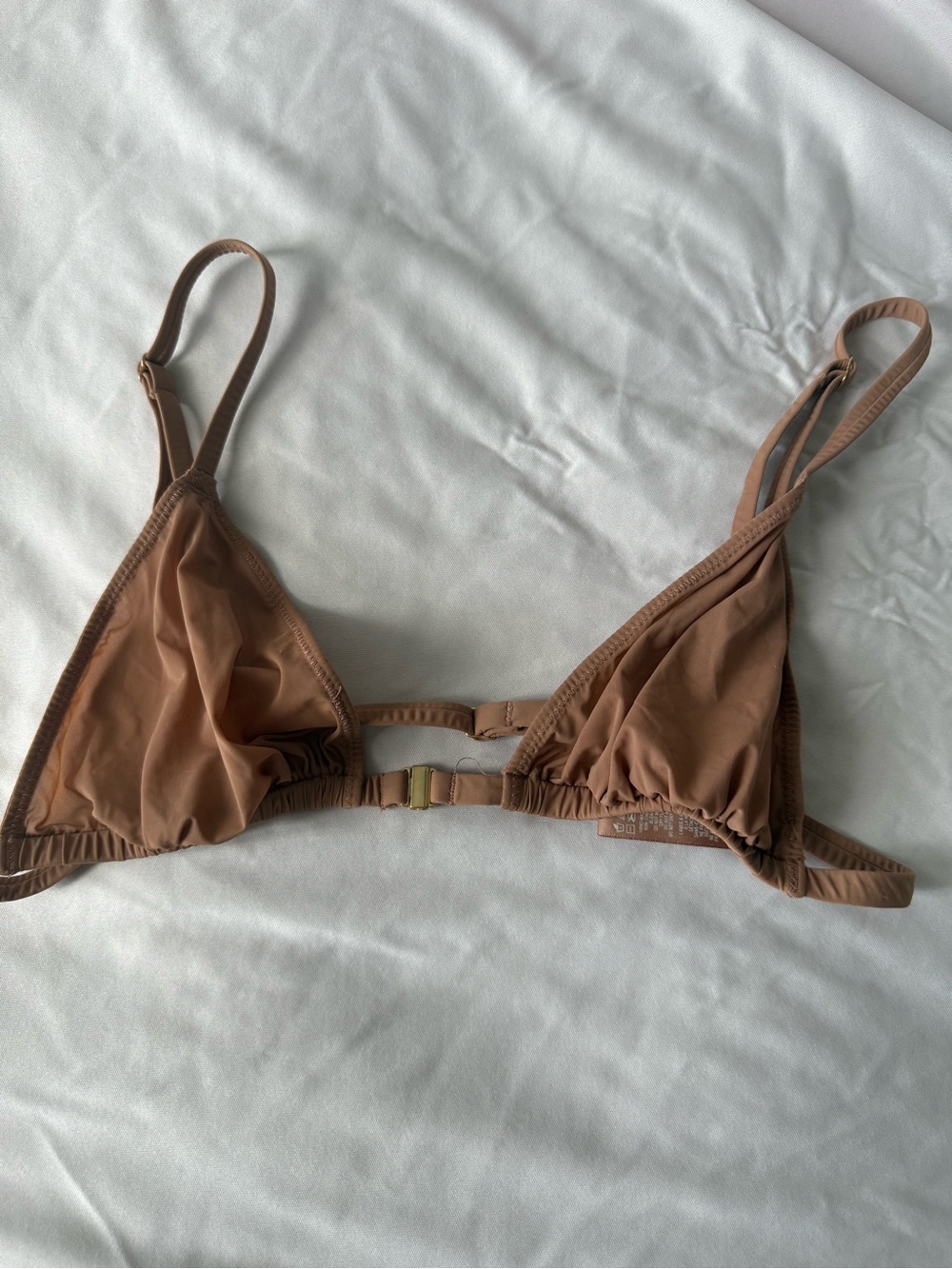 SKIMS Brown Triangle Bralette with Front Clasp